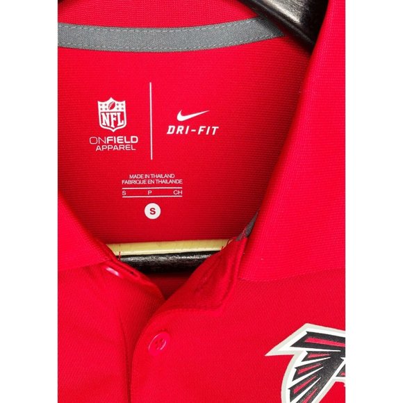 NWT Atlanta Falcons NFL Nike Dri-Fit Performance Men’s Red Small Polo Shirt - Picture 3 of 6